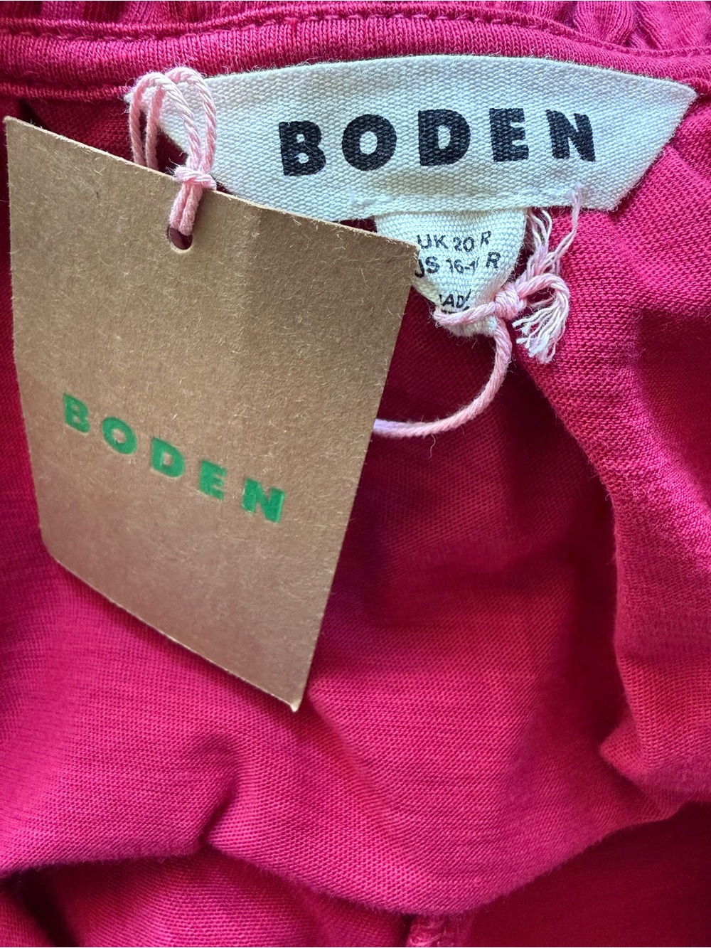 NWT Boden Tala Tiered Jersey Maxi Dress in Pomegranate Size 16/18 - Picture 8 of 9